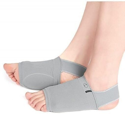 LAHIMO Arch Support Sock for Men & WomenFlat Feet Correction Sleeve with Gel Pad Foot Support(Grey)