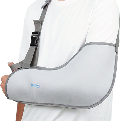 Leeford Arm Sling,Personalized & Comfortable fit to Support Healing|Pack of 1-L Size for Arm Support(Grey)