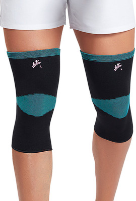 FLAMINGO Premium Knee Cap (Pair), 4-Way Stretch Brace, Patella Knitting Knee Support(Blue)