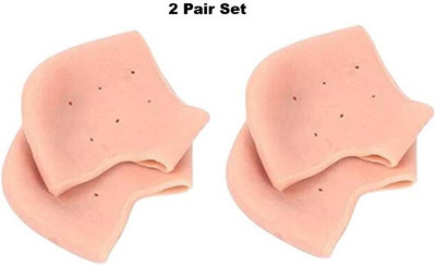 KBC Silicone Anti Heel Crack Moisturizing Socks, Pain relief (2 Pair) Heel Support