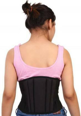 FIDO Lumber Sacral Support Belt back pain relief for Men & Women Waist Support Back / Lumbar Support(Black)