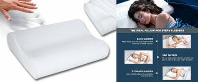 PRATIK MARKETING Memory Foam Alphanumeric Sleeping Pillow Pack of 292(White)