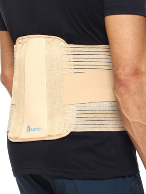 JUSTIFIT LS Belt for Back Pain Relief |Dual Adjustable Straps for men & women back and Back / Lumbar Support(Beige)