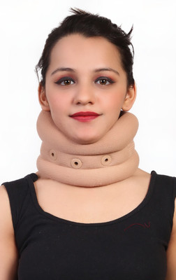 INDUVIA Premium Unisex Adjustable Soft Cervical Collar for Support & Pain in Neck BEIGE Neck Support(Beige)