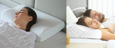 PRATIK MARKETING Memory Foam Motifs Sleeping Pillow Pack of 399(White)