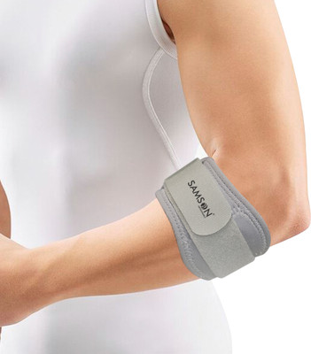 SAMSON Elbow Wrap (Neoprene) XL | Adjustable Wrap For Sports Elbow Support(Grey)