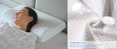 PRATIK MARKETING Memory Foam Nature Sleeping Pillow Pack of 273(White)