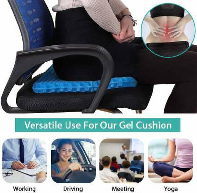 DN BROTHERS Egg Sitter Seat Cushion Soft Gel Mat for Office Chair, Back/ Hip Support DN82 Shoulder Support