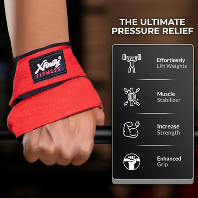 Xfinity Fitness Figure 8 Weight Lifting Straps Anti Slip Strap with Cuffs Wrist Support for Gym Wrist Support
