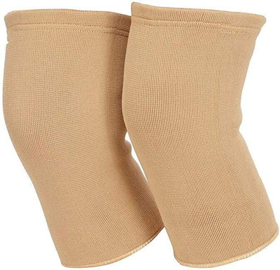 FACILAID 2Way Stretch Knee Support Cap Compression Sleeve Sports Joint Pain & Arthritis Knee Support(Beige)