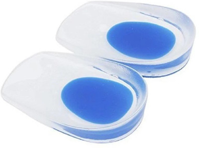 Connectwide Silicone Gel Shock Cushion Orthotic Heel Support Pad Cup Insoles Insole(Blue)
