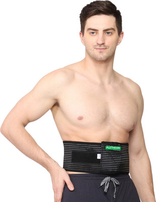 PLETHEON Inguinal Hernia Support Belt with Removable Truss Adjstble Brace for Men & Women Abdominal Belt(Black)