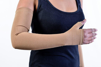 BENCOMM Lymph Compression Arm Sleeve-(Size-3XL) Hand Support(Beige)