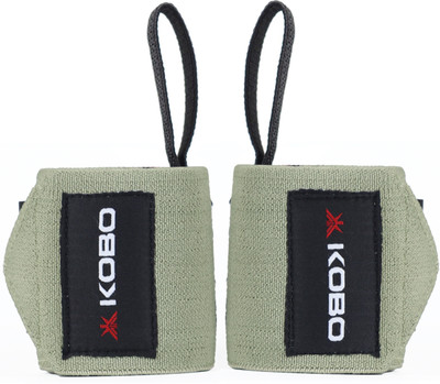 KOBO Stiff Cotton 40 cm Wrist Band Supporter for Gym, Wrap / Straps Hand Grip Workout Wrist Support