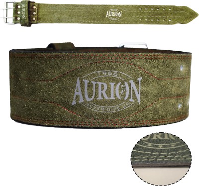 Aurion Genuine Leather Weight Lifting Belt Stabilizing Lower Back Support Waist Support Weight Lifting Belt