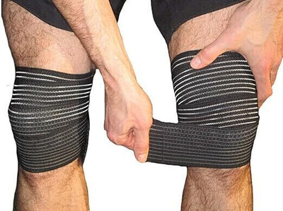 FITPUT Knee Compression Bandage - Premium Support for Knee Pain Relief Knee Support(Grey)