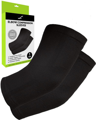 luxify Elbow Compression Sleeve Support Brace Elbow Support(Black)