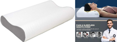 PRATIK MARKETING Memory Foam Nature Sleeping Pillow Pack of 247(White)