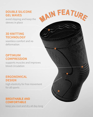 Balrakaaa NB_S_Knee Cap for Post-Surgery Pain Relief and HealingCRY1558 Knee Support(Black)