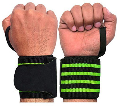 uRock Wrist Supporter for Gym Wrist Band for Men Gym & Women with Thumb Loop Straps Supporter(Green)