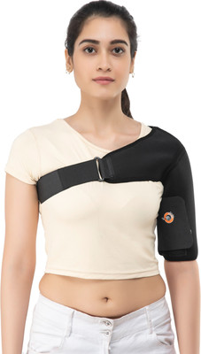Oliver Shoulder Support Brace Adjustable Stretch Strap Wrap For Left shoulder Shoulder Support(Black)