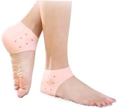 DHEER Anti heel Support Gel Pad Socks for Cracked Heel, Ankle Pain Heel Support