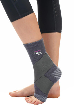 TYNOR Binder, Grey, Large, 1 Unit Ankle Support(Grey)