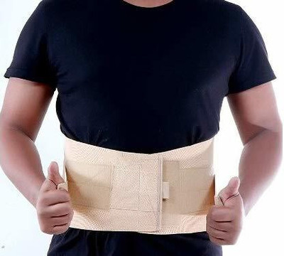 HouseOfCommon Lumbo Sacral (L.S) Belt for Back Pain Relief-Compression|Dual Adjustable Support Back / Lumbar Support(Beige)