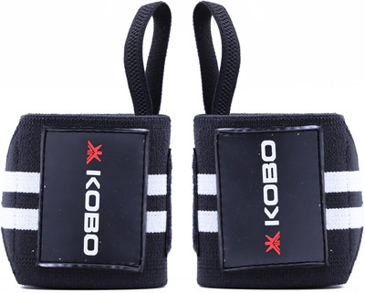 KOBO Super Heavy Wrist Wraps with Thumb Loop - Professional Wrist Support Braces Wrist Support