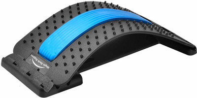 PRODEALS Multi-Level Adjustable Back Stretcher Posture Corrector Device for Back Pain Back / Lumbar Support(Black, Blue)
