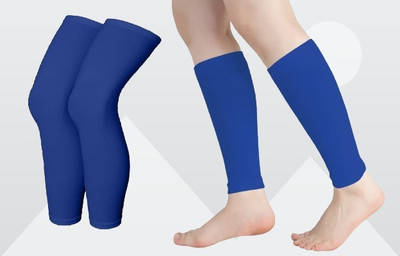 VRUGRA Combo Full And Half Calf Support Compression Sleeve for Men & Women Knee Support