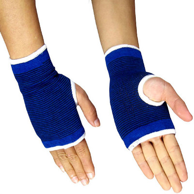 FlyTouch Palm Wrist Hand Support Glove Elastic Ankle Brace Support Band Sweatbands S Hand Support(Blue)
