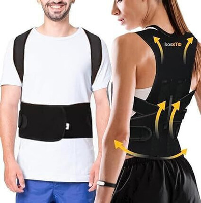 Clinic Care Back Support Belt For Back Pain Back Straight And Shoulder Support Shoulder Support(Black)