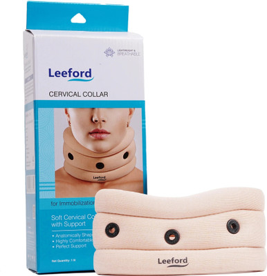 Leeford Cervical Collar with Soft Collar Support for Immobilization & Stabilized Neck Support(Brown)