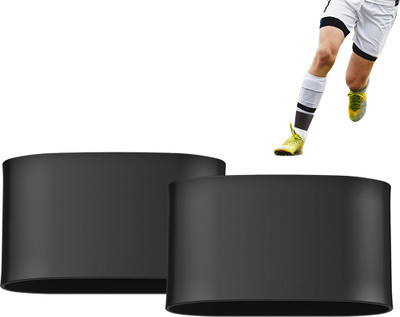 maycreate Silicone Shin Guard Straps Ankle Support Bands for Kids and Teens Sports Ankle Support(Black)