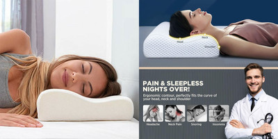HIRUSH ENTERPRISE Memory Foam Toons & Characters Sleeping Pillow Pack of 1(White)