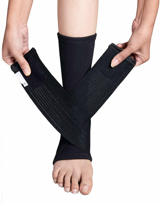 Wonder Care Ankle Brace Adjustable Breathable Ankle Support with Elastic Fabric Ankle Support(Black)
