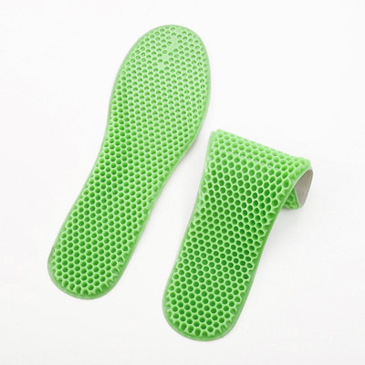 AlexVyan Gel Silicone Insole (upto 31 CM - adjustable-IND7 to IND10) Insole(Green, Grey)