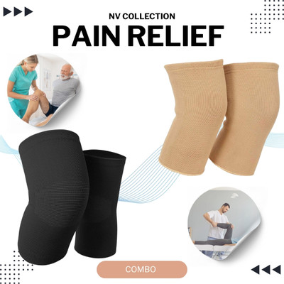 CTC CREATION Black&Brown Ortho Knee Cap Twin Set for Pain Relief Knee Support