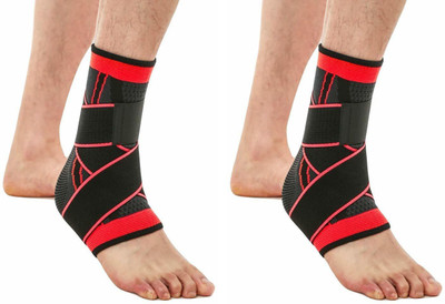 Leosportz (2 pic)Adjustable Ankle Brace for Injury and Pain Support Ankle Support(Multicolor)
