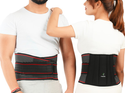 K SQUARIANS LS Belt Large | Lumbo Sacral Belt | Lumbar Support Belt for Women & Men Back / Lumbar Support(Black, Red)