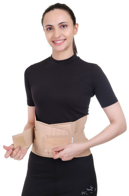 Mulkraj NEW-ABS-L.S Belt Corset Back Pain Belt Waist Back Support belt Lumbar Support-12 Abdominal Belt(Beige)