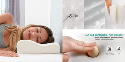 HIRUSH ENTERPRISE Memory Foam Abstract Sleeping Pillow Pack of 1(White)
