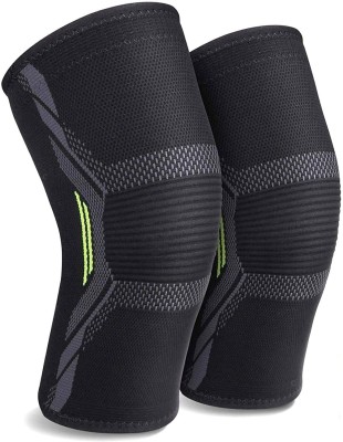 Pomic fit Knee Cap For Pain Relief Guard Brance Band Gym Knee Support Sleeve Pad Belt Wrap Knee Support(Black)