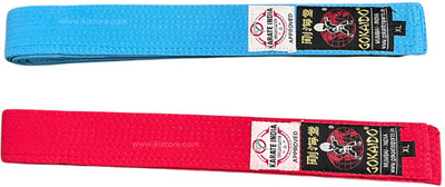 IKL Store Gokaido Professional Karate Kata Belt | Professional Martial Arts Belt Abdominal Belt(Red)