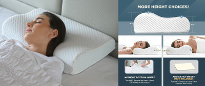 RUSHABH ENTERPRISE Memory Foam Nature Sleeping Pillow Pack of 1(White)