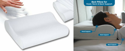 RUSHABH ENTERPRISE Memory Foam Fruits Sleeping Pillow Pack of 1(White)