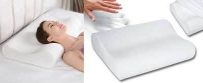PRATIK MARKETING Memory Foam Abstract Sleeping Pillow Pack of 7(White)