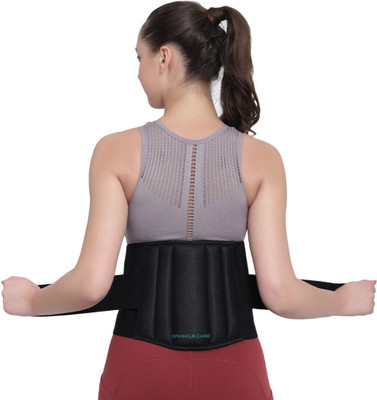 ORANCLE CARE Lumbar Sacral (L.S.) Support Belt for Back Pain, Spasms, Slip- Disc (BLACK) Back / Lumbar Support(Black)