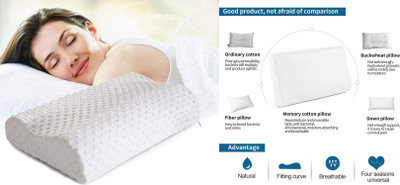 RUSHABH ENTERPRISE Memory Foam Nature Sleeping Pillow Pack of 1(White)